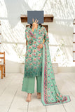 3-piece Printed Daman Emb Lawn Sharjeena