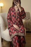 Satrangi Drip Black & Beige Stitched Lawn