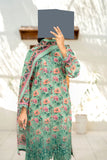 3-piece Printed Daman Emb Lawn Sharjeena