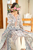 3-piece Printed Daman Emb Lawn Sharjeena